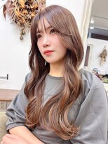 ハロー(...Hello)&nbsp;ロングレイヤー 韓国巻き くびれレイヤー ベージュカラー