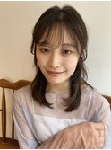 大人かわいい小顔レイヤー顔まわりレイヤー小顔シースルーバング