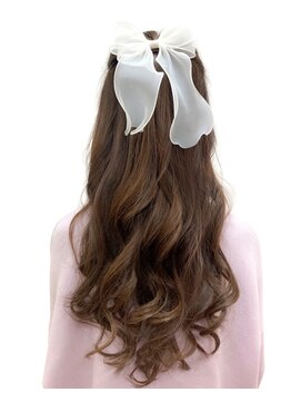 黄ぐまくん美容室 ヘアセット　巻き髪