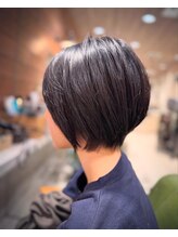 ショートボブも艶が大切です［ショートボブ/白髪染めハイライト/ケアブリーチ/くびれボブ/金町/京成金町］