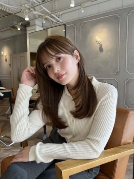 ラボヌールヘアーノーブル 新越谷店(La Bonheur hair noble) レイヤーカット ウェットヘアこなれミディイメチェン