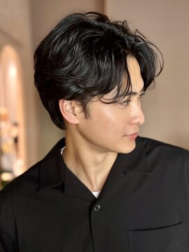 ガーデンヨコハマエスト(GARDEN YOKOHAMA est) センターパート 毛流れ ニュアンスパーマ ショート