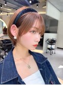 ショート ボブ インナーカラー 韓国風5617