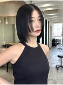【大重】ストンと落ちるタッセルボブ縮毛矯正/髪質改善/新宿