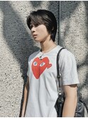 =メンズボブ/フェザーパーマ／MEN’S HAIR/ブルーブラック
