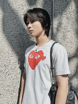 メゾンアクア 表参道(Maison ACQUA) =メンズボブ/フェザーパーマ／MEN’S HAIR/ブルーブラック