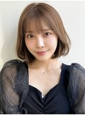 薄めバングサイドバング前髪イメチェンくびれヘアうるツヤ