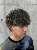 ミニマッシュウルフ ハイライト/マッシュウルフ/ブリーチ