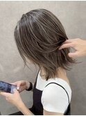 【ハイライト】ベージュハイライトバレイヤージュ