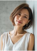 前髪顔まわりカット/外ハネボブ/丸みボブ/ショートボブ