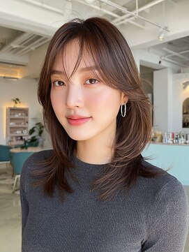 クレビアテン(CreBiA ten_) 透明感/顔まわりカット/髪質改善/ミディアムレイヤー