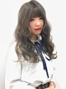 ラパンセ ブルー(LA PENSEE BLEU) 【LA PENSEE】小顔ダブルバング ふわミディ ことりベージュ