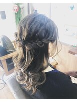 サロンド クラフト(salon de craft) キュートなな編み込みハーフアップヘアアレンジ♪