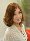 ふんわりやわらかい系ミディアムボブ