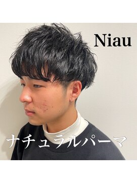 ニアウ 太田店(Niau) ツイストスパイラルパーマ波巻きスパイラルパーマメンズマッシュ
