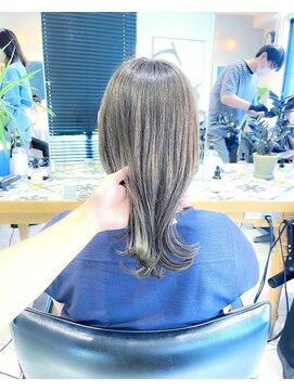 ヘアサロン ガリカ 表参道(hair salon Gallica) 【hazuki】透明感艶感オリーブベージュブリーチなしダブルカラー