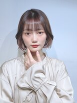 小顔ヘア　巻けるボブ！インナーカラーホワイト！【髪質改善】