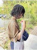 黒髪ボブパーマ