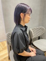 ジアン バイ ミルボン NU茶屋町+(GIEN by milbon) ボブ/パープルアッシュ/透明感/10代20代30代40代50代