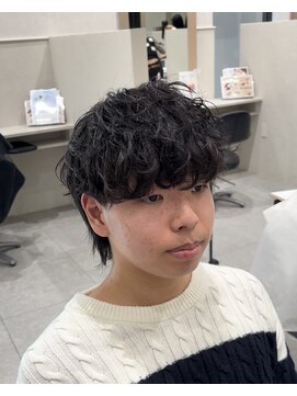 美ららジャパン(JAPAN) ツイストスパイラルパーマ風セット ツーブロックマッシュ