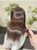 朝のセットがマイナス10分の美髪矯正/髪質改善カラー★