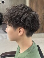 ハイトーンカラー/マッシュパーマ/アースカラー/men's/