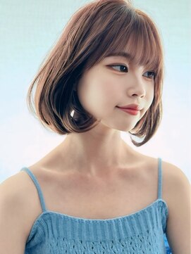 ラナホンジン(Lana HONJIN) 韓国風/透明感カラー/オリーブベージュ/前髪/小顔カット