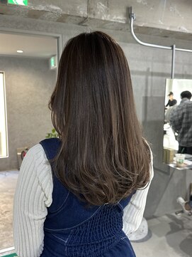 ラック(LUCK) モカベージュ/船橋/くすみベージュ/細めハイライト