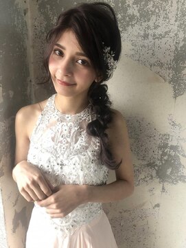 ヘア ルーナ バイ アプリーレ(hair lune by Aprire) 編みおろしアレンジ結婚式二次会20代30代