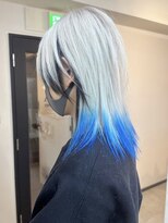 ヴェルデ(Verde)&nbsp;ホワイトデザインカラー ウルフカット ウルフ ケアブリーチ