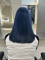 ブルーラベンダー/切りっぱなし/ネイビーブルー/表参道/原宿