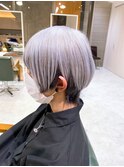 グレーシルバーマッシュウルフショート/ブリーチデザイン原宿