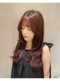 ラフィス ヘアー クラン 広島本通店(La fith hair clan) レイヤーカット、顔まわりレイヤー/ブラウン、レッドカラー