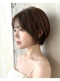 《岩田莉奈》ハイライトで白髪ぼかし★くびれショートボブ 新宿