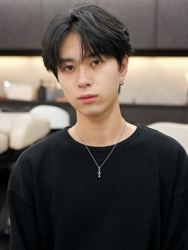 アンサー 渋谷(ANSWER) メンズシースルーセンターパートフェザーパーマ髪質改善縮毛矯正