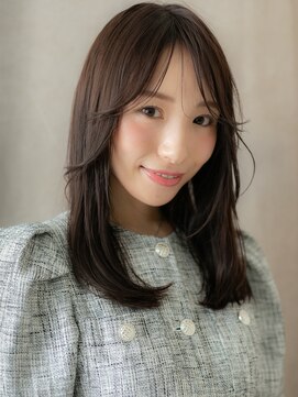 カバーヘア ブリス 上尾西口店(COVER HAIR bliss) カーテンバング美髪艶感ストレートレイヤーロングZ上尾30代40代