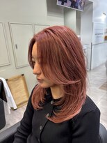 ラピス 横浜(Lapis)&nbsp;Hボルドーカラーバタフライレイヤーカットミディアムロング