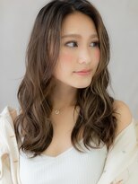 カバーヘア ブリス 北浦和(COVER HAIR bliss)&nbsp;フェイスフレーミングドライパーマかきあげロングX北浦和30代