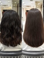 パーマ落としラボ アピッシュ 銀座(apish)&nbsp;パーマ落としで艶髪ナチュラルストレート