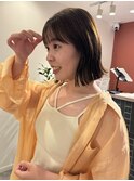 こなれダークブラウン×髪質改善カラーボブ