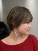 ダークラベンダー/くびれレイヤー/韓国巻き/顔周りカット/池袋