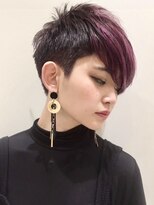 ピークアブー 原宿ハラカド(PEEK-A-BOO)&nbsp;刈り上げクールベリーショート/ラベンダーピンク/大人モード癖毛