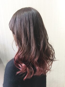 トムキャット(TOM CAT) 春ブリーチインナーグラデーションカラーピンクアッシュとピンク