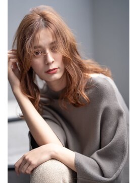 ケアリー 武蔵小杉(Carelly) 大人かわいい前髪セシルカットココアブラウンフリンジウェーブ