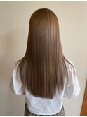 衝撃のうる艶ヘアーは美髪トリートメントで！/ことりベージュ