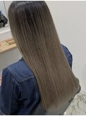 <宮本>ぱつっとロング×バレイヤージュ