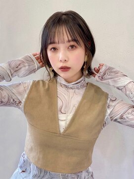 レイラバイアフロート 吉祥寺(Lila by afloat) 切りっぱなしボブ/シースルー前髪/ミルクティーアッシュ/吉祥寺