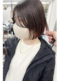 大人かわいい前下がりボブ/似合わせカット/デザインカラー