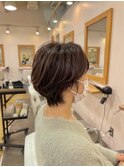 ハイライト×ショートボブ/刈り上げショート/40代/50代/60代