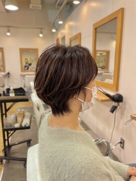 カノープス ヘアアンドメイクアップ(Canopus hair&make up) ハイライト×ショートボブ/刈り上げショート/40代/50代/60代
